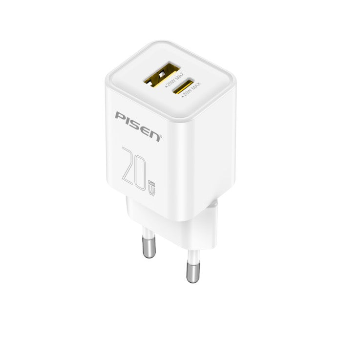 PISEN เครื่องชาร์จเร็วแบบพกพา 1A+1C PD20W GaN