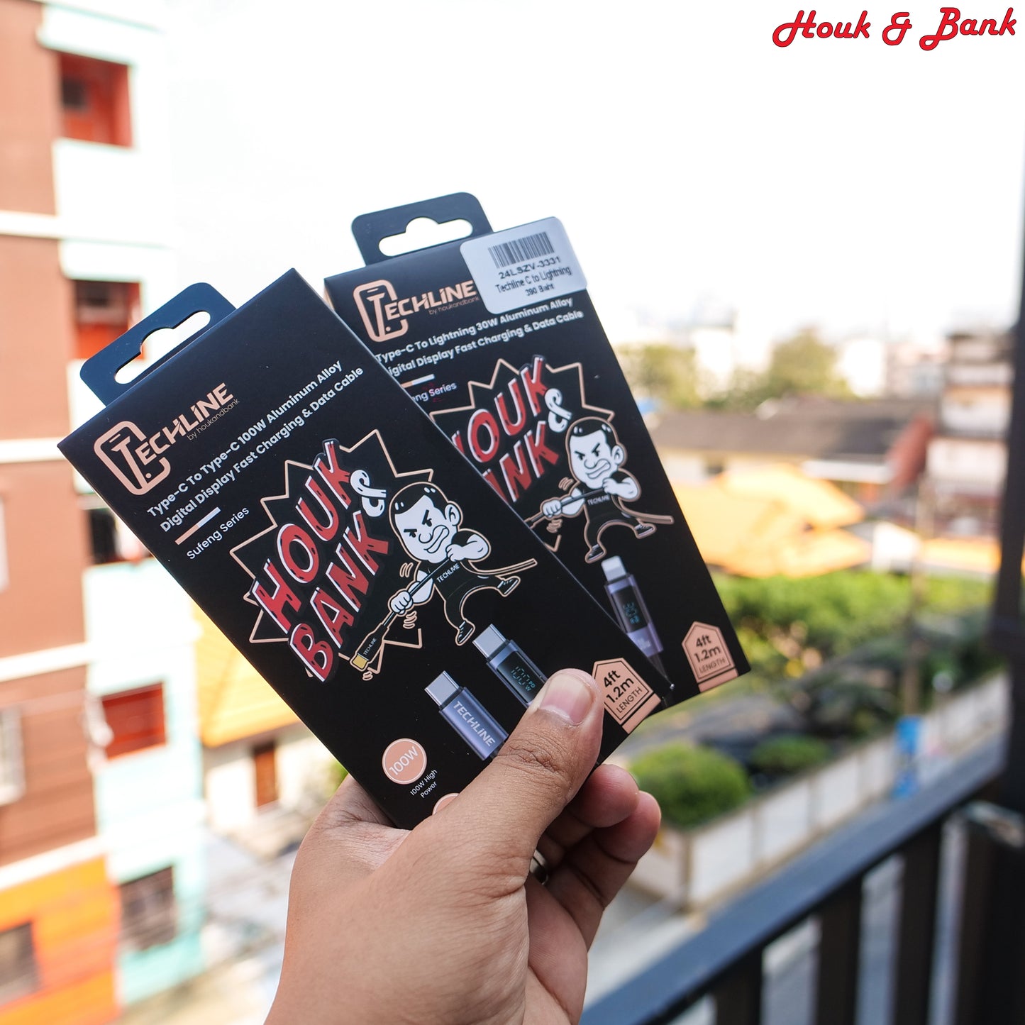 New สาย Techline สำหรับ iPhone , Android มีหน้าจอเเสดงผล 2.0