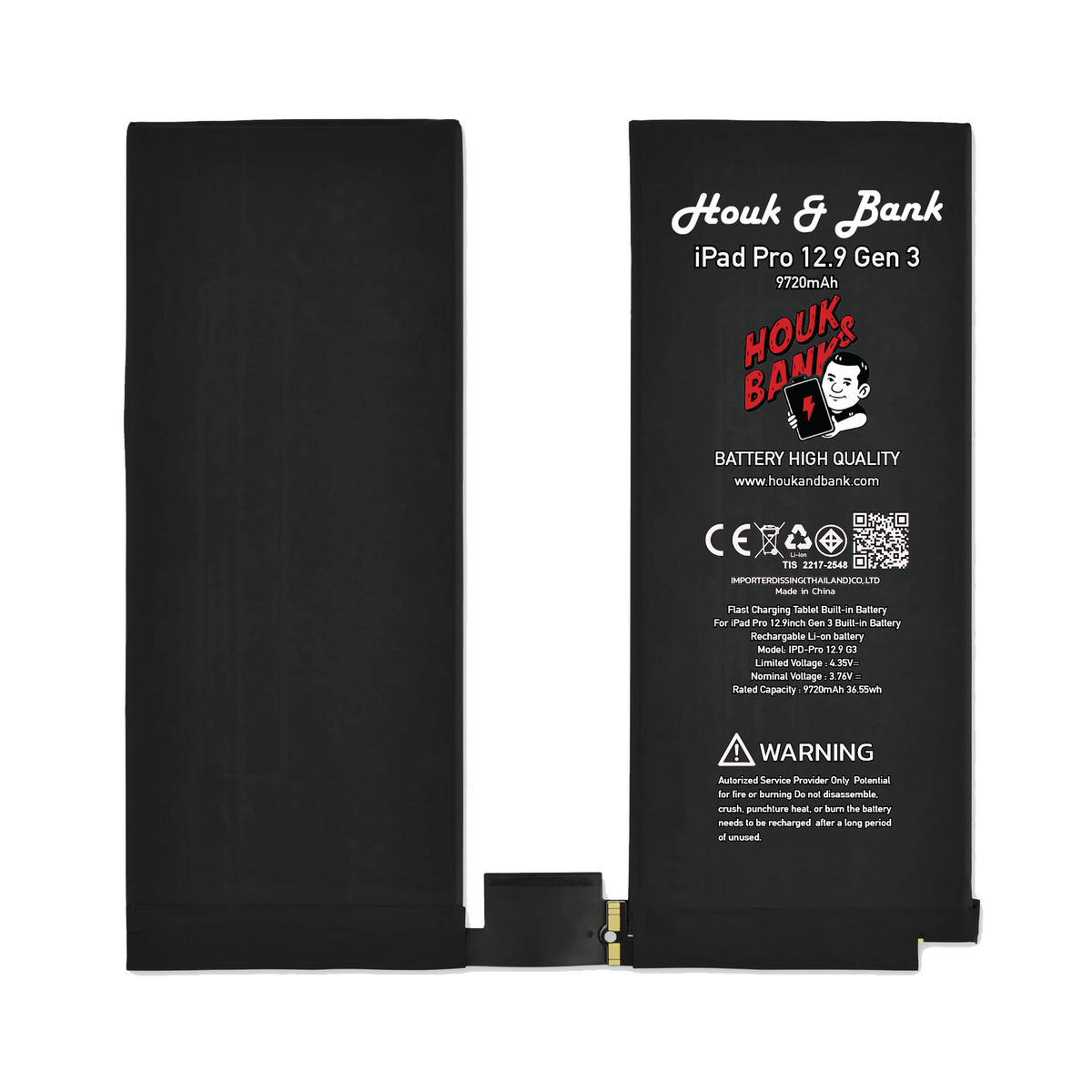 HoukandBank Battery for IPAD Pro 12.9 Gen 3,4