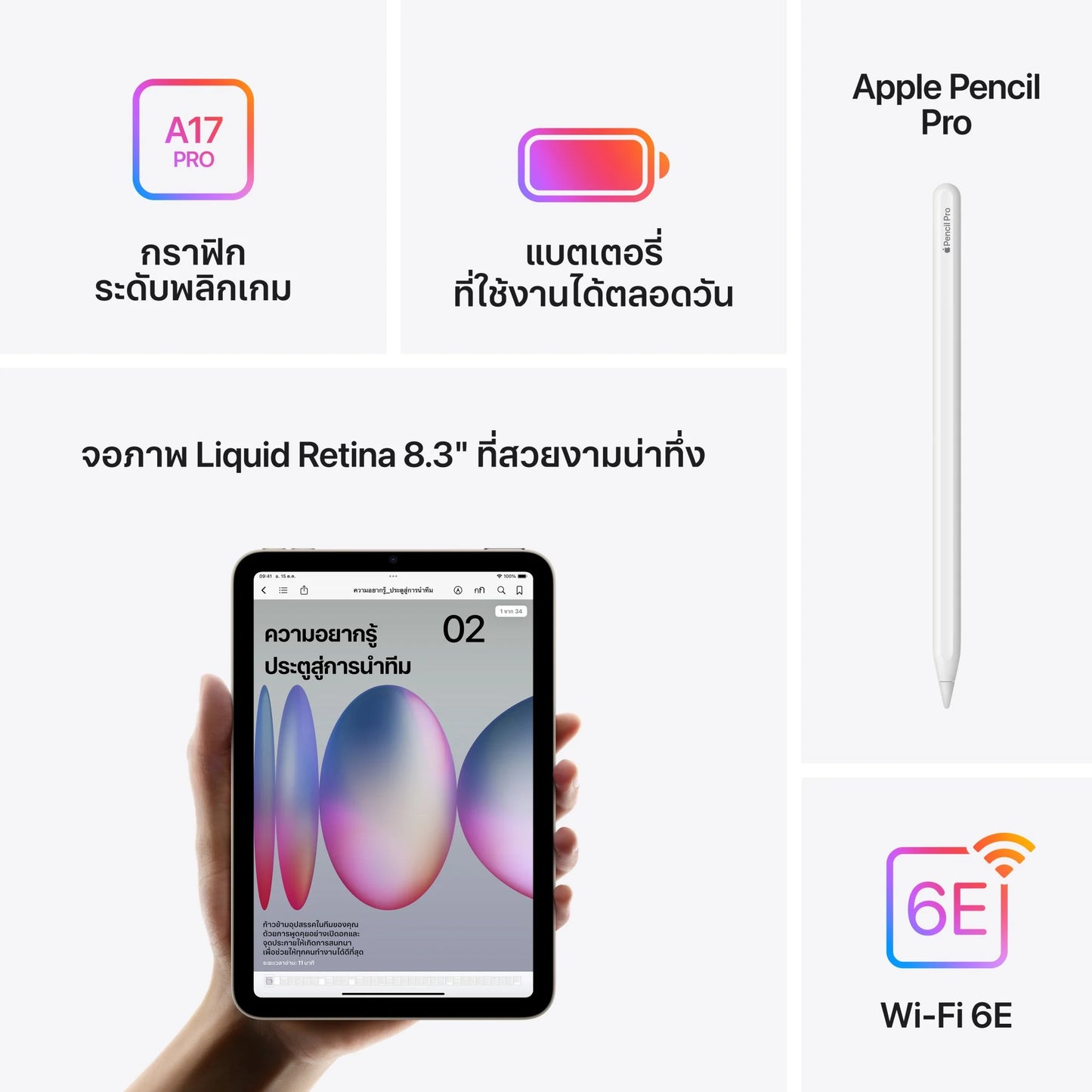 New iPad mini 7 Wi-Fi Purple