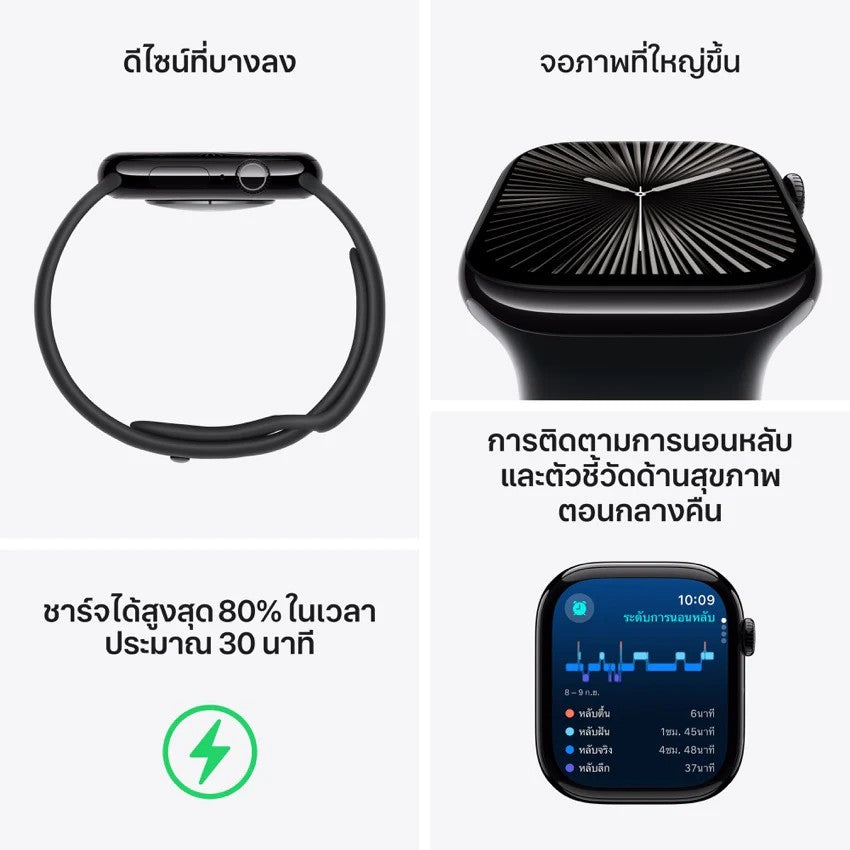 New Apple Watch S10 46mm (GPS+Cellular) Aluminium Case with Sport Band (A3003)