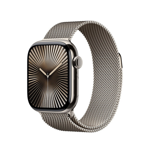 New Apple Watch S10 42mm (GPS+Cellular) Natural Titanium Case with Natural Milanese Loop (A3001)