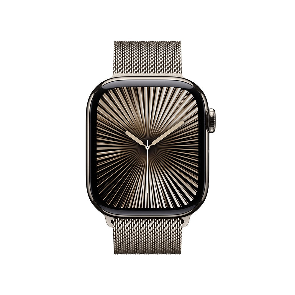 New Apple Watch S10 42mm (GPS+Cellular) Natural Titanium Case with Natural Milanese Loop (A3001)