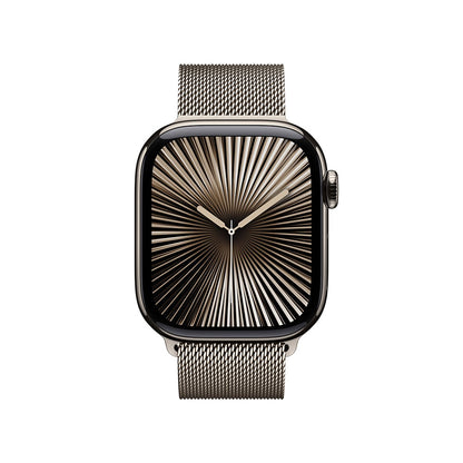 New Apple Watch S10 42mm (GPS+Cellular) Natural Titanium Case with Natural Milanese Loop (A3001)